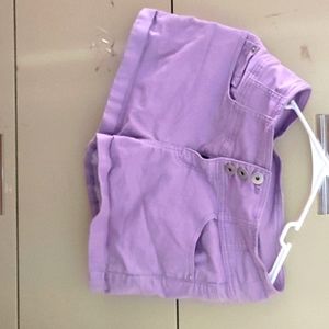 Purple high wasted denemi short